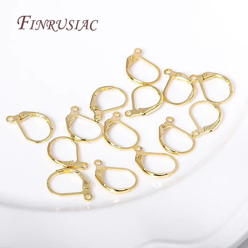 18K Gold Plated French Lever-Back Earring Hooks – DIY Findings Earring Hook Findings P3