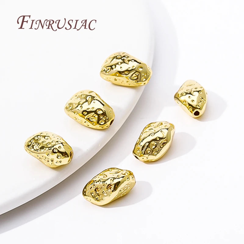 18K Gold Plated Irregular Spacer Beads – DIY Jewelry Making DIY Jewelry Beads P3