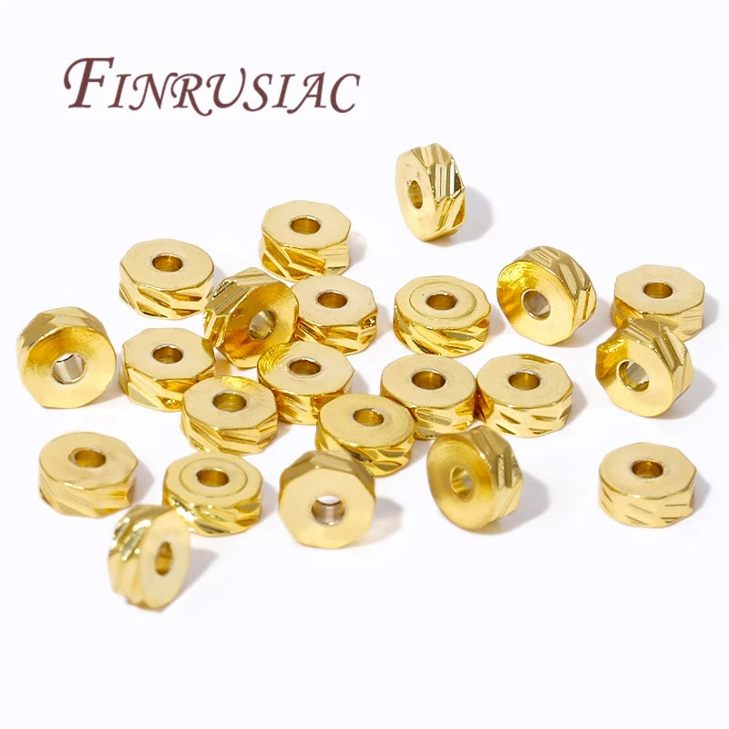 18K Gold Plated Round Spacer Beads 4/5/6mm – DIY Jewelry Jewelry Spacer Beads P3