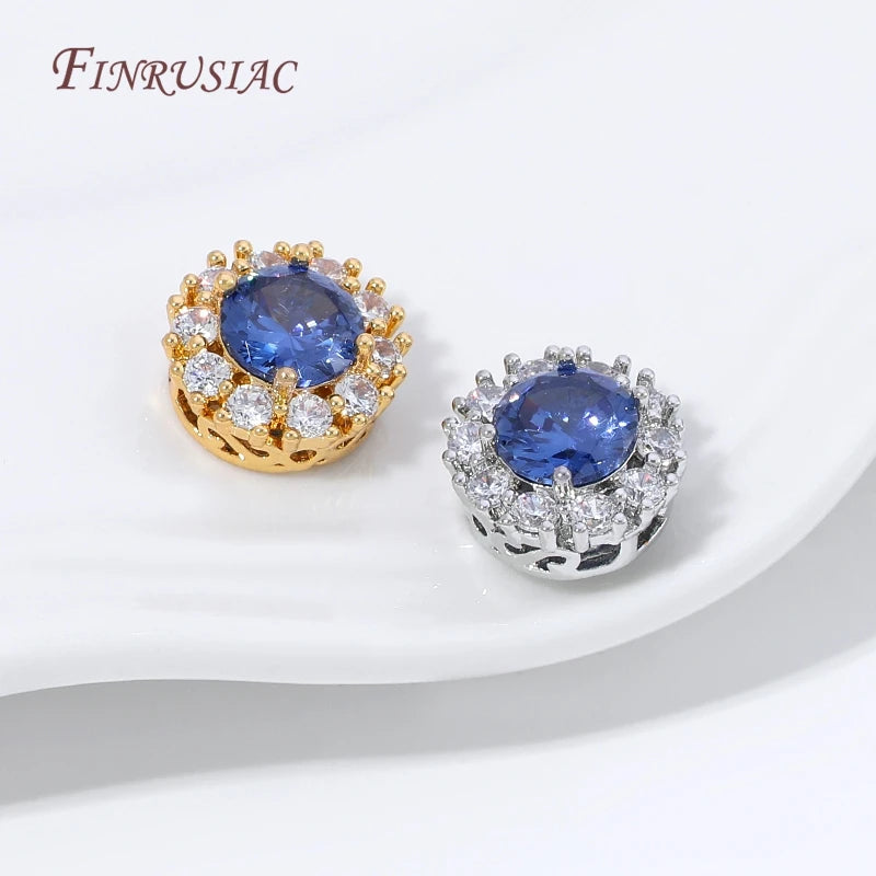 18K Gold Plated CZ Crescent Moon Spacer Beads – DIY Jewelry Jewelry Making Beads P3