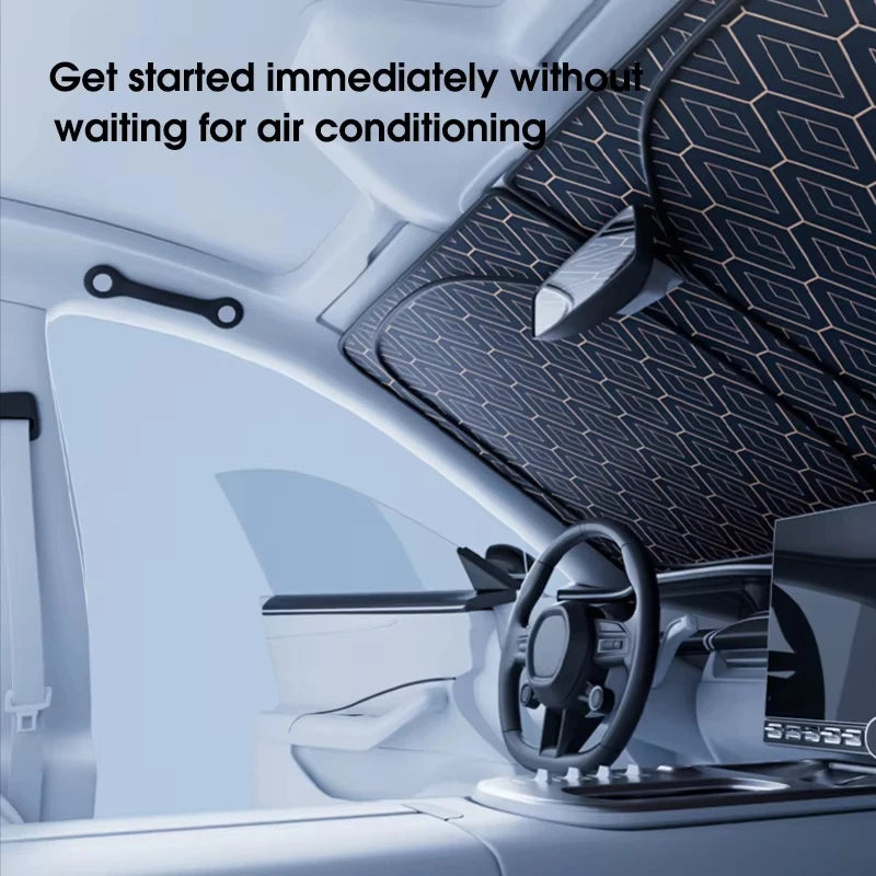 Car Windshield Sunshade – Full Coverage UV & Heat Shield Windshield Sunshade P3