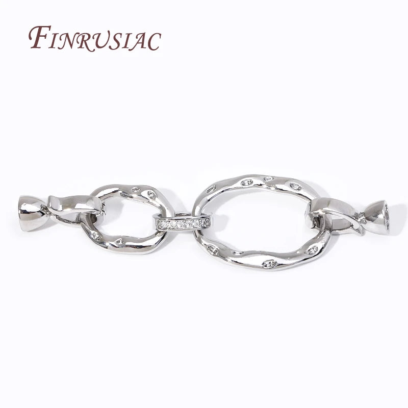 18K Gold Plated Brass Zircon Connector Clasp | DIY Jewelry Jewelry Connector Clasp P3