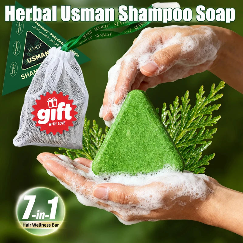 Sevich Usman Grass Herbal Solid Shampoo Bar 120g | Hair Care Solid Shampoo Bar P3
