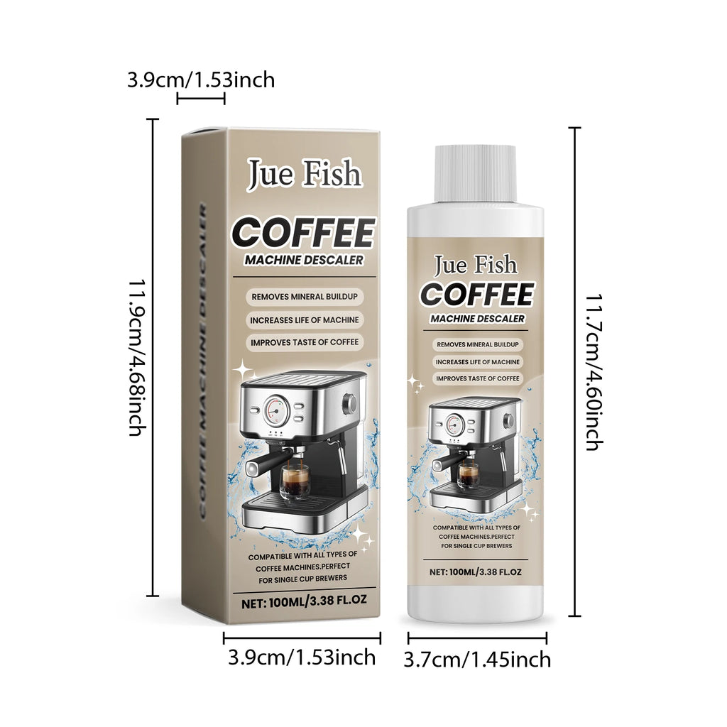 Jue-Fish Coffee Machine Descaler & Cleaning Agent 100ml Coffee Machine Descaler P3