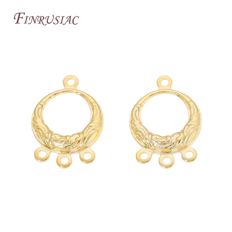 18K Gold Plated Brass Round Multi-Loop Connectors | DIY Jewelry Jewelry Making Findings P3