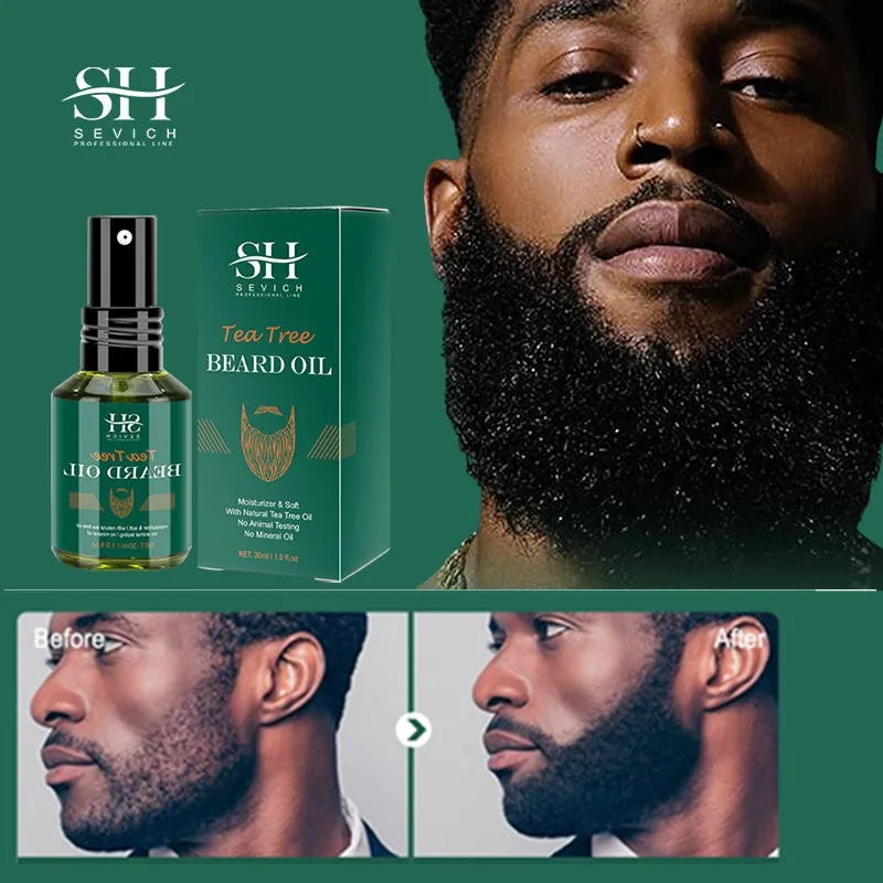 Sevich Tea Tree Beard Growth Oil – Thick & Soft Beard Care 30ml Beard Growth Oil P3 Default Title