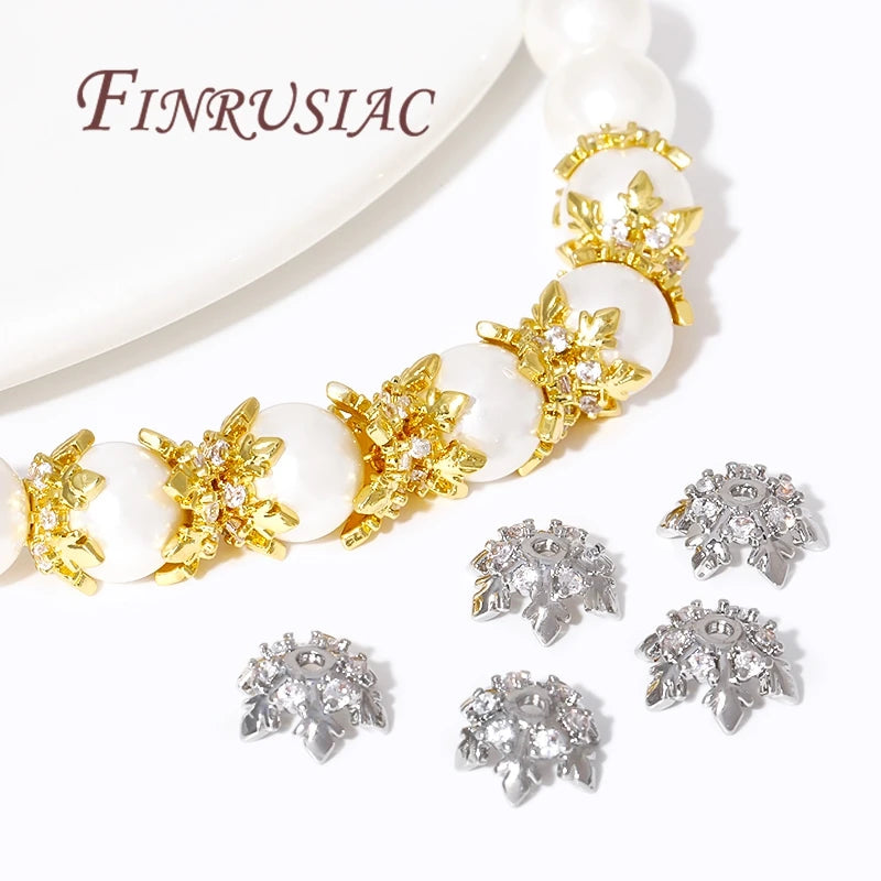 18K Gold Plated Flower Bead Caps – DIY Jewelry Spacer Findings Jewelry Bead Caps P3