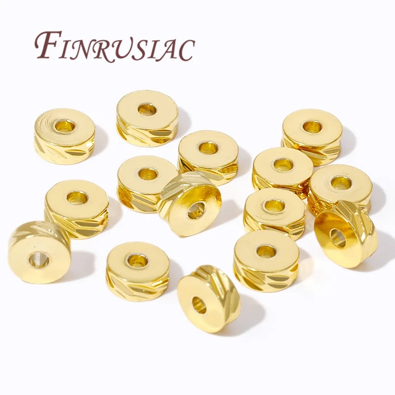 18K Gold Plated Round Spacer Beads 4/5/6mm – DIY Jewelry Jewelry Spacer Beads P3