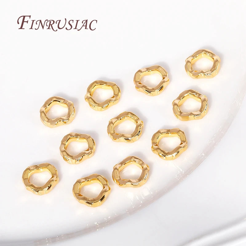 18K Gold Plated Brass Spacer Beads 6/8/10mm – Jewelry Making Jewelry Spacer Beads P3