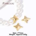 18K Gold Plated Star & X Brass Spacer Beads | DIY Jewelry Making Jewelry Spacer Beads P3 18K Real Gold Plated 2 Pieces