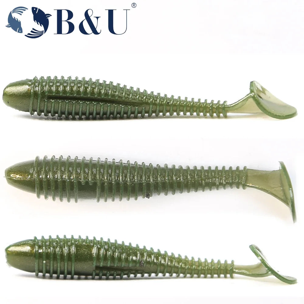 B&U Fat Impact Ring Shad Soft Swimbait Lure 55mm/70mm Soft Plastic Lure P3