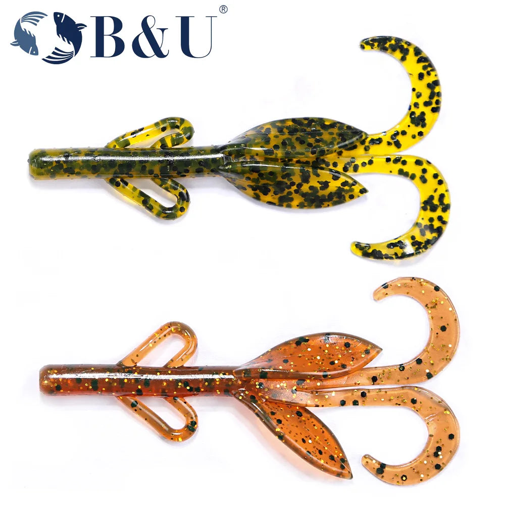 B&U Soft Crayfish Shrimp Creature Baits – Floating Bass Lures Soft Fishing Lure P3