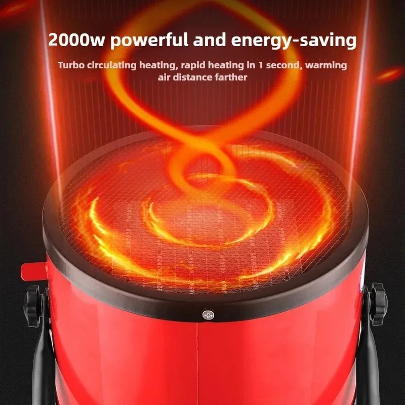 Portable 2000W Space Heater | Thermostat, 2 Settings & Fan Mode Portable Space Heater P3