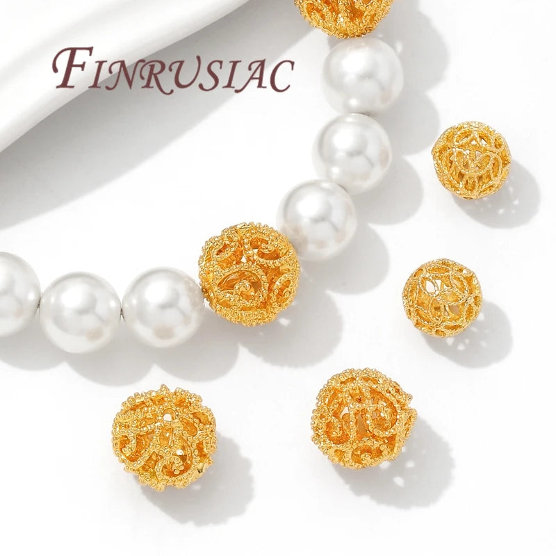 18K Gold Plated Spacer Beads 8mm 10mm – DIY Jewelry Findings Jewelry Spacer Beads P3