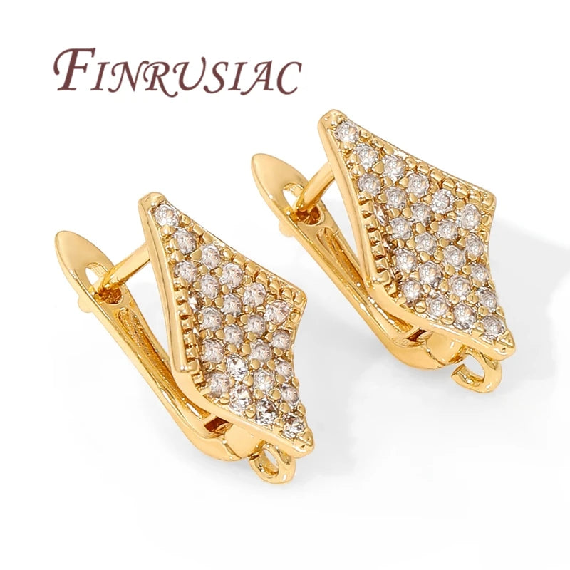 18K Gold Plated Brass Earring Hook Clasps | DIY Earwires Earring Hook Clasps P3