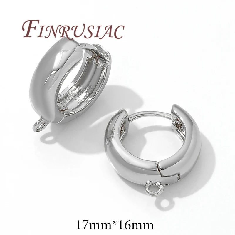 18K Gold Plated Earring Hook Findings – DIY Jewelry Making Earring Hook Findings P3 Rhodium Plated 1 pair