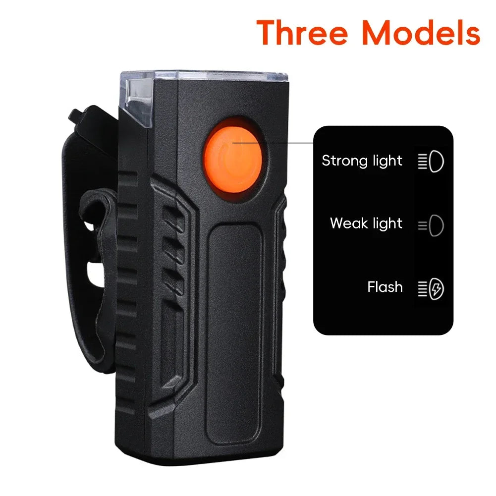 USB Rechargeable Bike Front Light | 180LM, 3 Modes, IPX6 Bicycle Headlight P3