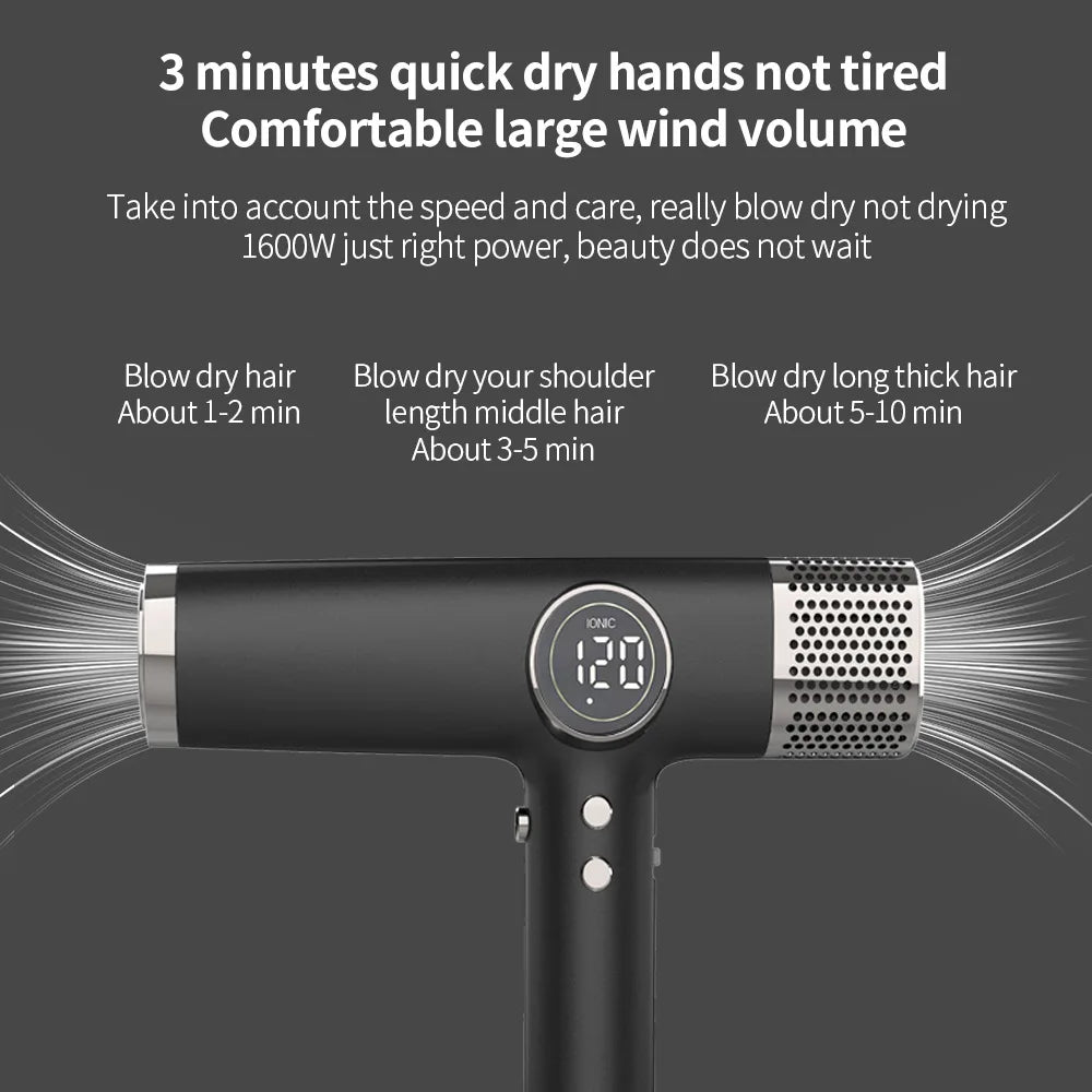 1800W Ionic Hair Dryer 110000 RPM Brushless Motor & Nozzles Ionic Hair Dryer P3