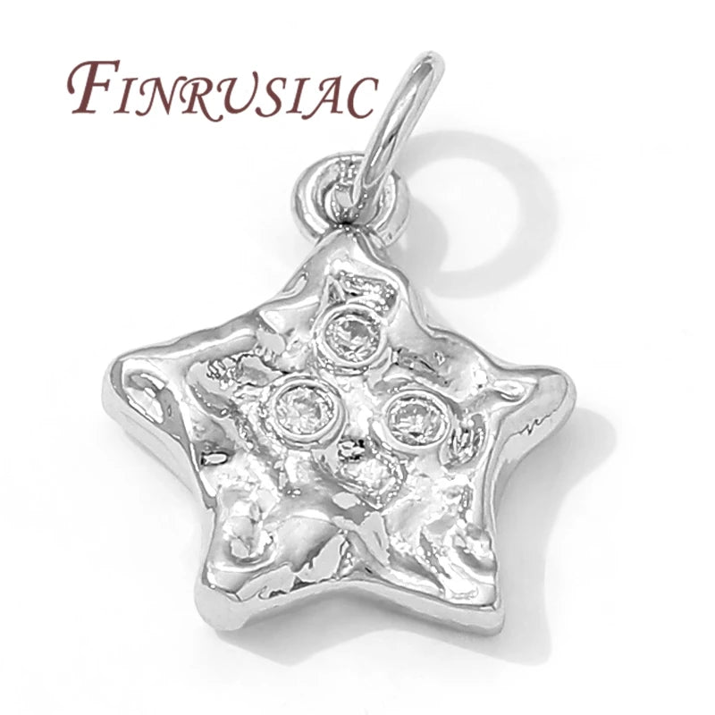 18K Gold Plated Dainty Star Charms for DIY Earring & Necklace Jewelry Charm Pendant P3