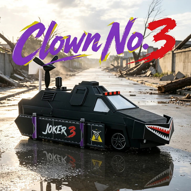 Joker 3 Storm Chaser 3D Printed Tornado Interceptor Car Model Vehicle Collectible Model P3