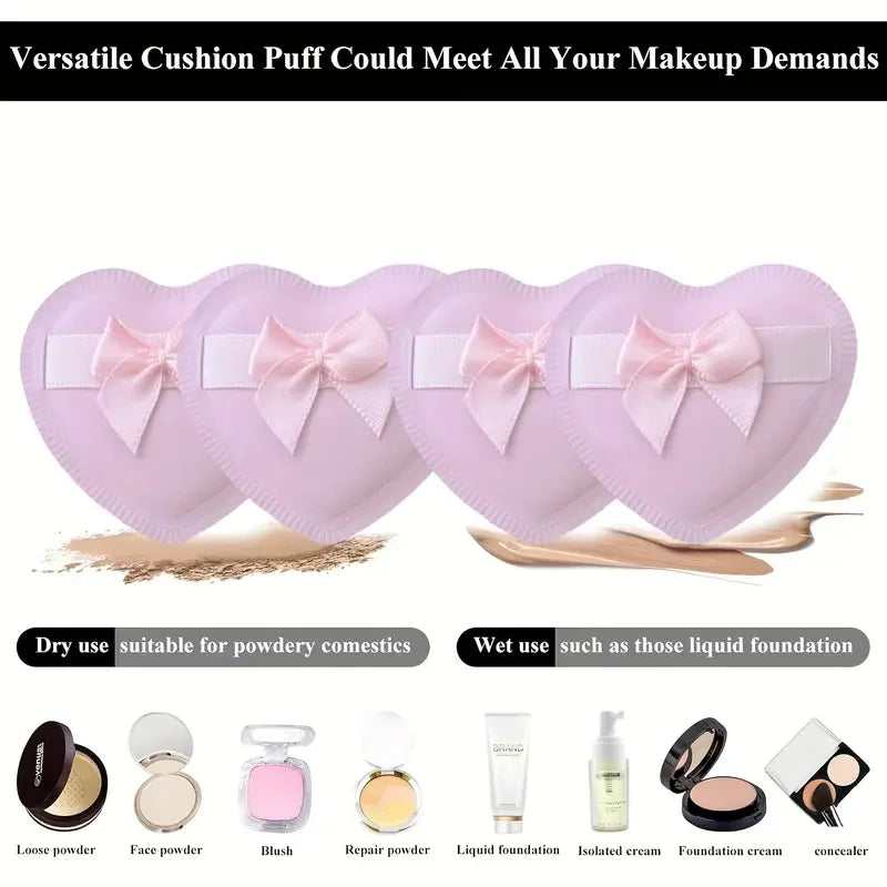 6-Pack Heart-Shaped Makeup Sponge Puffs – Dry & Wet Use Makeup Sponge Puff P3