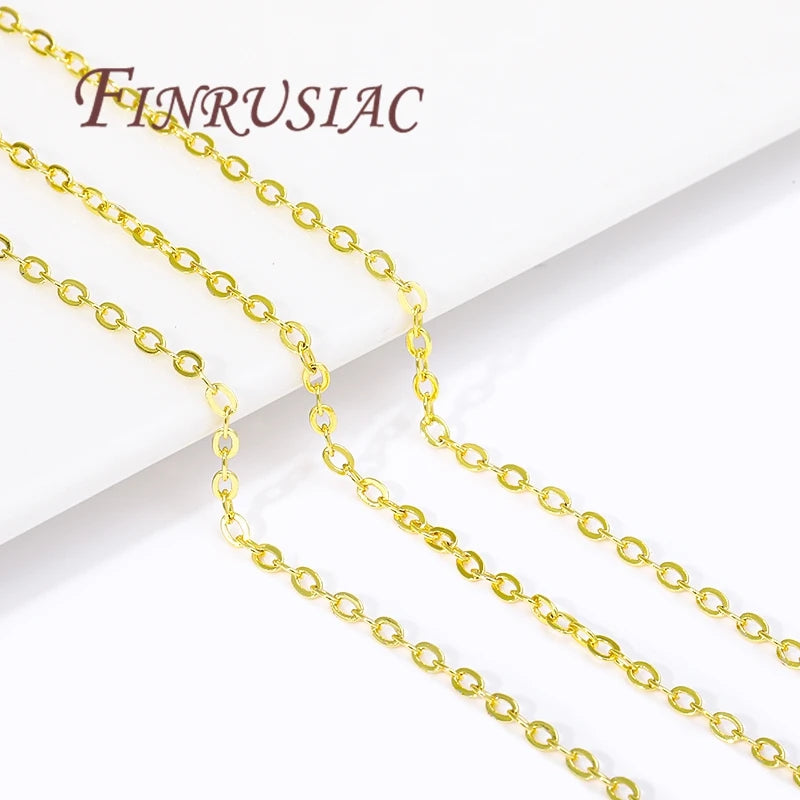 18K Gold Plated O Shape Chain 1.2mm–2mm | DIY Necklace Bulk DIY Jewelry Chain P3