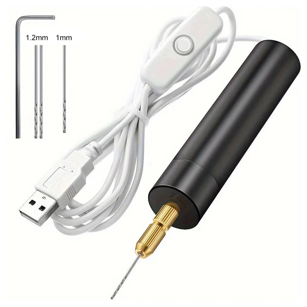Aideepen Mini Electric Drill – Jewelry & DIY Craft Carving Tool Mini Electric Drill P3 black