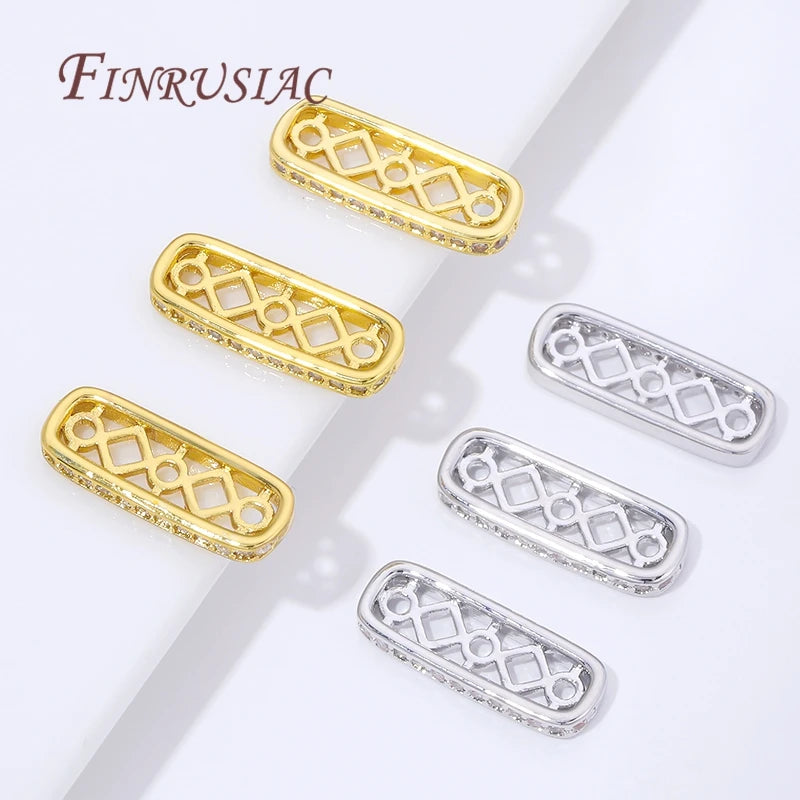 18K Gold Plated Bead Spacers | Metal Separator Bar for Jewelry Bead Spacers P3