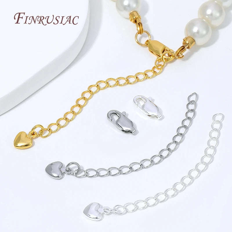 18K Gold Plated Extension Chain – Heart Charm & Lobster Clasp Jewelry Extension Chain P3