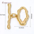 18K Gold Plated OT Toggle Clasps – Wheat Braided Leaf T-Bar Jewelry Clasp Findings P3 18K Real Gold Plated 4 pieces
