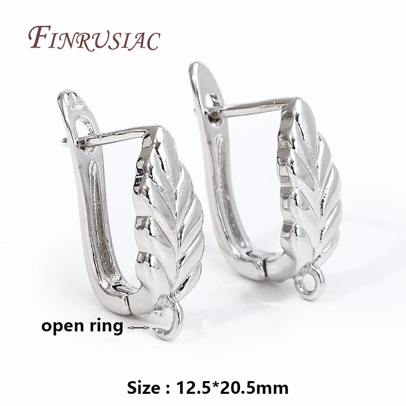 18K Gold Plated Earring Clasps DIY Earwire Fastener Findings Earring Clasps Findings P3 Rhodium Plated 3 Pairs