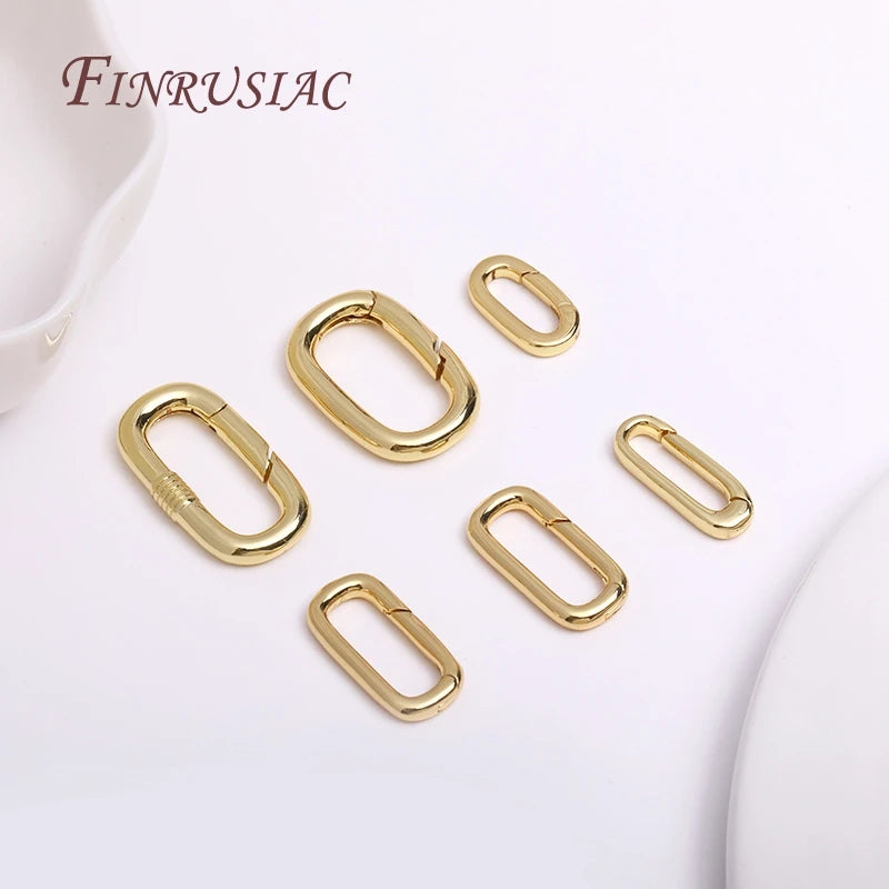 18K Gold Plated Carabiner Spring Clasps – DIY Jewelry Findings Jewelry Clasp Findings P3