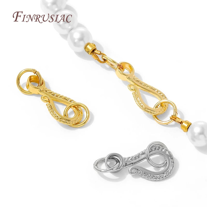 18K Gold Plated Brass Clasps for Bracelets & Necklaces DIY Jewelry Clasps P3