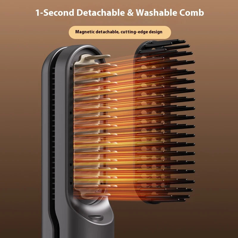 Wireless Hair Straightening Brush – Cordless Mini Styler Hair Straightening Brush P3