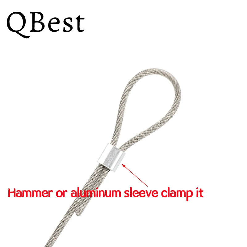 1000pcs Aluminum Oval Crimping Sleeves – Wire Rope Ferrule Clips Wire Rope Ferrule P3