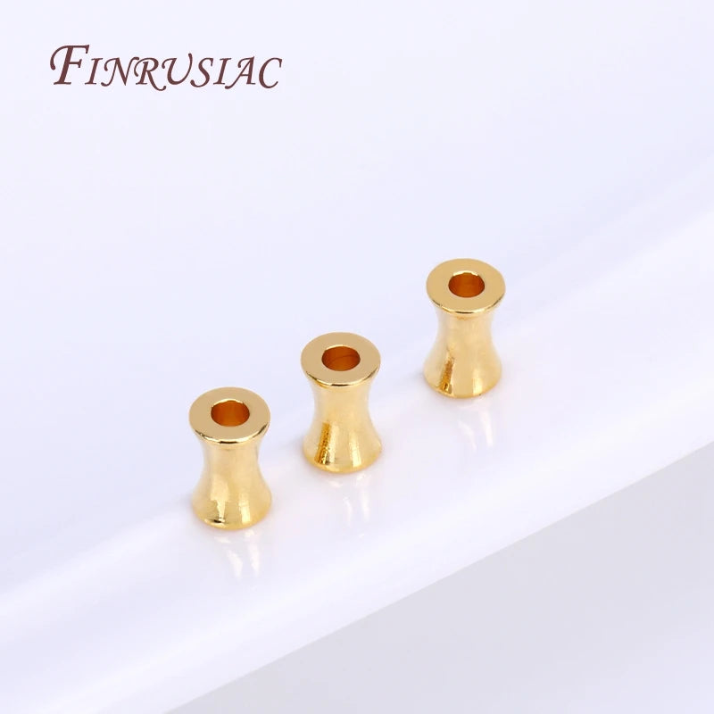 Gold Plated Brass Tube Spacer Beads 4×6mm | DIY Jewelry Making Jewelry Spacer Beads P3