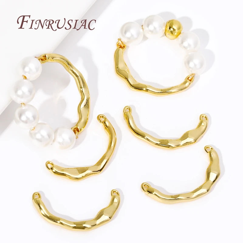 18K Gold Plated Half Circle Connector | DIY Jewelry Making Jewelry Connector Finding P3