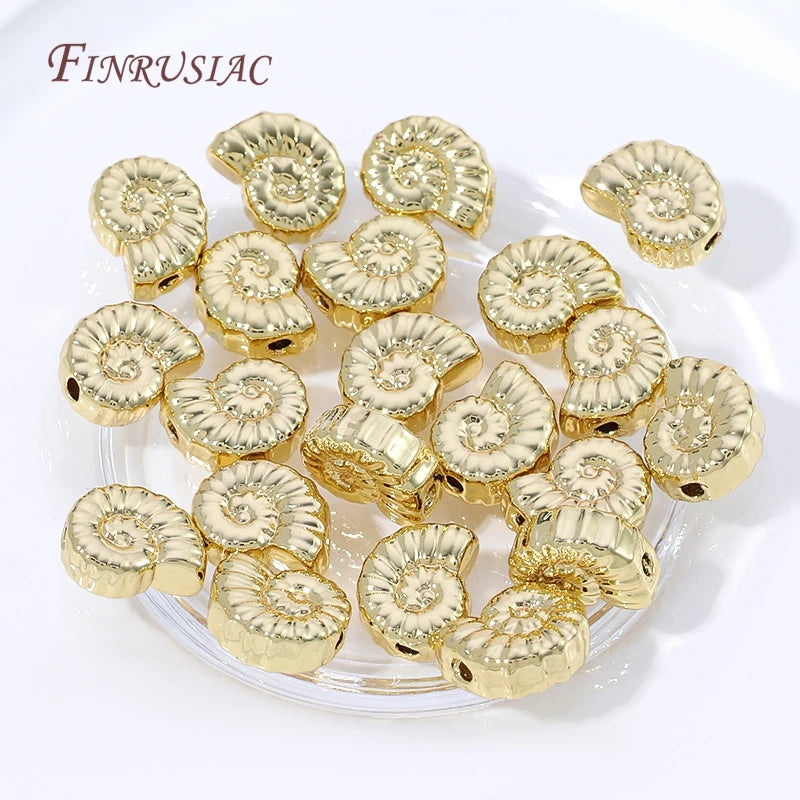 18K Gold Plated Conch Spacer Beads – DIY Jewelry Making Jewelry Making Beads P3