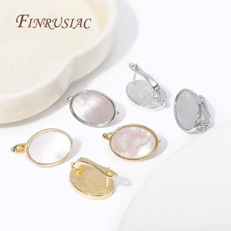 18K Gold Plated Shell Earring Hooks & Clasps | DIY Jewelry Findings Earring Jewelry Findings P3
