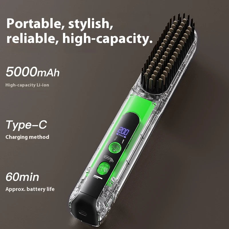 Wireless Hair Straightening Brush – Cordless Mini Styler Hair Straightening Brush P3