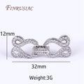 18K Gold Plated CZ Pearl Necklace Clasp – DIY Jewelry Findings Jewelry Clasp Findings P3 Rhodium Plated 1 Piece
