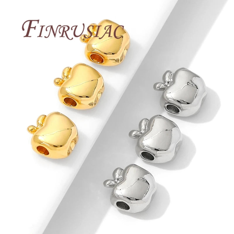 18K Gold Plated Apple Spacer Beads 11mm – DIY Jewelry Findings Jewelry Spacer Beads P3