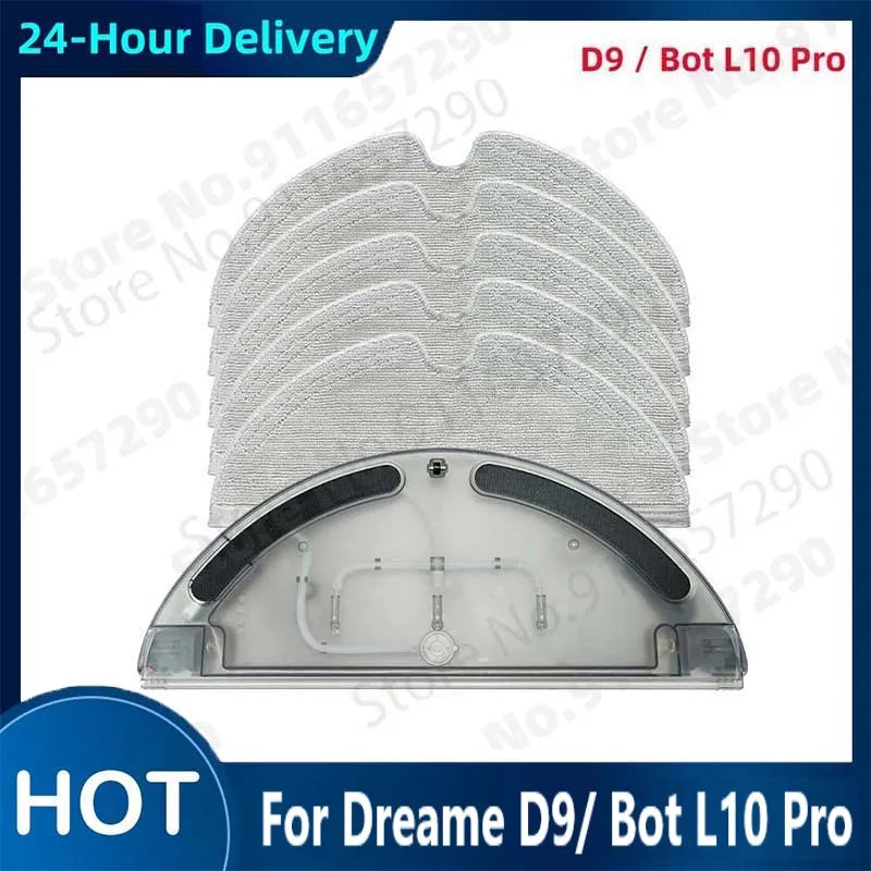 Dreame D9 & Bot L10 Pro Replacement Washable Mop Cloth & Water Tank Vacuum Cleaner Parts P3