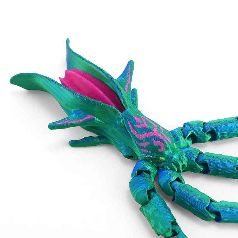 3D Printed Articulated Octopus Fidget Toy | Multi-Jointed Figure Articulated Fidget Toy P3
