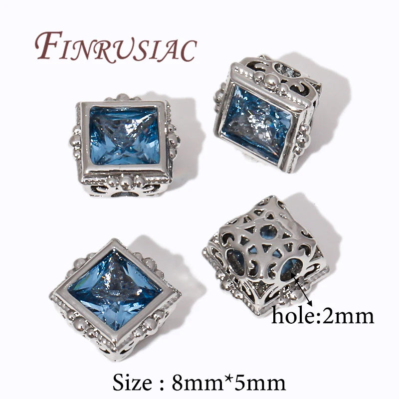 18K Gold Plated Brass Spacer Beads – Multi-Style DIY Jewelry Jewelry Spacer Beads P3 Rhodium Plated 2 pieces