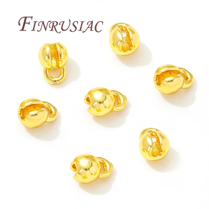 18K Gold Plated Crimp Bead End Caps – DIY Jewelry Findings Jewelry Findings P3
