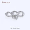 18K Gold Plated S-Hook Infinity Clasp – Brass Jewelry Fastener Jewelry Clasp Findings P3 Rhodium Plated 40 pcs