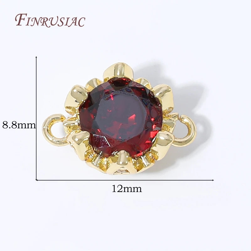 18K Gold Plated CZ Zircon Connector Links – DIY Jewelry Making Jewelry Connector Finding P3 18K Gold Plated 3 pieces