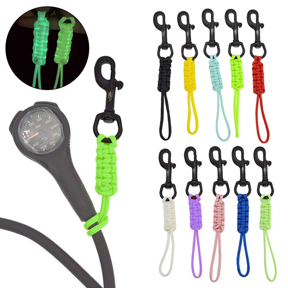 Scuba Diving Swivel Hook Clip – 316 Steel & Braided Lanyard Diving Hook Clip P3