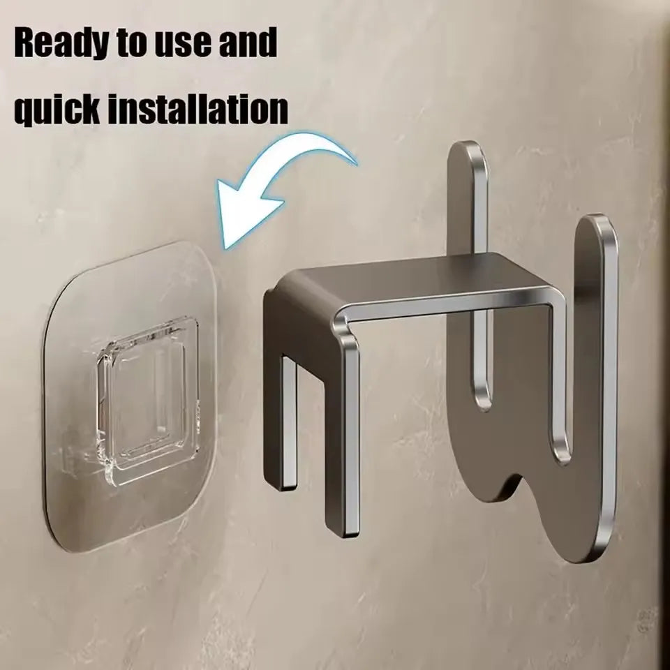 No-Drill Wall-Mounted Slipper Drying Rack – Space Aluminum Wall Storage Rack P3